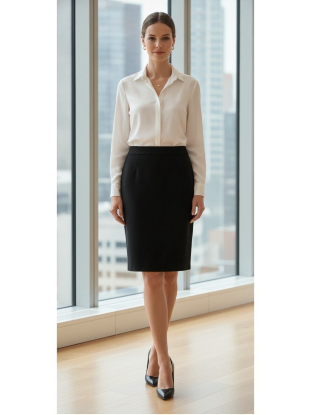 MaxMara Classic Black Women's pencil Skirt size 42/6 luxury old money